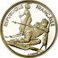 France 100 Francs Slalom Skiing 1990 Proof KM# 984 REPUBLIQUE FRANÇAISE J. JIMENEZ coin obverse