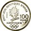 France 100 Francs Slalom Skiing 1990 Proof KM# 984 XVIES JEUX OLYMPIQUES D'HIVER 1990 100 FRANCS ALBERTVILLE 92 coin reverse