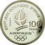 France 100 Francs Bobsledding 1990 Proof KM# 981 XVIES JEUX OLYMPIQUES D'HIVER 1990 100 FRANCS ALBERTVILLE 92 coin reverse