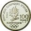 France 100 Francs Speed Skating 1990 Proof KM# 980 XVIES JEUX OLYMPIQUES D'HIVER 1990 100 FRANCS ALBERTVILLE 92 coin reverse