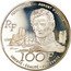 France 100 Francs Explorer Jules Dumont d'Urville - Penguins 1992 Proof KM# 1011 TERRE ADELIE DUMONT D'URVILLE RF 100 F LIBERTE EGALITE FRATERNITE coin obverse