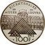 France 100 Francs Bicentennial of the louvre - Marie-Marguerite 1993 Proof KM# 1021 100F BICENTENAIRE DU MUSÉE DU LOUVRE 1993 coin reverse