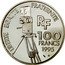 France 100 Francs Alfred Hitchcock 1995 Proof KM# 1088 LIBERTE EGALITE FRATERNITE RF 100 FRANCS 1995 coin obverse