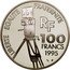 France 100 Francs Marcel Pagnol 1995 Proof KM# 1944 LIBERTE EGALITE FRATERNITE RF 100 FRANCS 1995 coin obverse