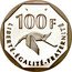 France 100 Francs 80th Anniversary of the Death of Georges Guynemer 1997 Proof KM# 1196 100 F LIBERTÉ - ÉGALITÉ - FRATERNITÉ coin reverse