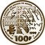 France 100 Francs 190th Anniversary of the Birth of Louis Braille 1999 Proof KM# 1295 UN RAYON DE LUMIÈRE A PÉNÉTRÉ LES OMBRES DU MONDE HELEN KELLER LIBERTÉ ÉGALITÉ FRATERNITÉ 1999 100F coin reverse