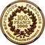 France 100 Francs Marianne by Chaplain 2000 Proof KM# 1976 RÉPUBLIQUE FRANÇAISE LIBERTÉ - ÉGALITÉ - FRATERNITÉ 100 FRANCS 2000 coin obverse