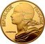 France 100 Francs Marianne by Lagriffoul 2000 Proof KM# 1977 REPUBLIQUE FRANÇAISE LAGRIFFOUL coin reverse