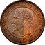France 2 Centimes Napoleon III 1856 A KM# 776.1 NAPOLEON III EMPEREUR 1853 BARRE coin obverse