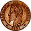 France 2 Centimes Napoleon III 1861 K KM# 796.3 NAPOLEON III EMPEREUR BARRE 1861 coin obverse