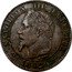 France 2 Centimes Napoleon III 1862 BB (r) KM# 796.5 NAPOLEON III EMPEREUR BARRE 1862 coin obverse