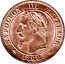 France 2 Centimes Napoleon III 1862 K KM# 796.6 NAPOLEON III EMPEREUR BARRE 1861 coin obverse