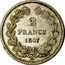 France 2 Francs Louis Philippe I 1847 K KM# 743.7 2 FRANCS 1847 K coin reverse