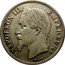 France 2 Francs Napoleon III 1866 K KM# 807.3 NAPOLEON III EMPEREUR BARRE K coin obverse