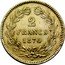 France 2 Francs Ceres 1870 K (s) KM# 816.2 2 FRANCS 1871 K M coin reverse