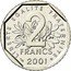 France 2 Francs The Sower 2001 Bee KM# 942.1 LIBERTE EGALITE FRATERNITE 2 FRANCS 2001 coin reverse