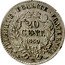 France 20 Centimes Napoleon III 1850 BB KM# 758.2 LIBERTE EGALITE FRATERNITE 20 CENT 1850 BB coin reverse