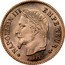 France 20 Centimes Napoleon III 1867 BB KM# 808.2 NAPOLEON III EMPEREUR BARRE coin obverse