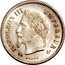 France 20 Centimes Napoleon III 1867 K KM# 808.3 NAPOLEON III EMPEREUR BARRE coin obverse