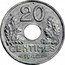 France 20 Centimes Grain Sprigs 1942 KM# 900.2 20 CENTIMES 1944 coin reverse