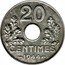 France 20 Centimes Grain Sprigs 1944 KM# 900.2a 20 CENTIMES 1944 coin reverse