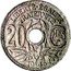 France 20 Centimes R F EM LINDAUER 1946 B KM# 907.2 LIBERTE EGALITE FRATERNITE 20 CMES 1945 coin reverse