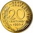 France 20 Centimes Marianne 1990 KM# 930 LIBERTE EGALITE FRATERNITE A.DIEUDONNE 20 CENTIMES 1990 coin reverse