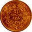 France 20 Francs Napoleon III 1859 A KM# 781.1 EMPIRE FRANCAIS 20 FRANCS 1854 A coin reverse