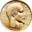 France 20 Francs Napoleon III 1860 BB KM# 781.2 NAPOLEON III EMPEREUR BARRE coin obverse