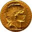 France 20 Francs Marianne. Rooster 1913 KM# 857 REPUBLIQUE FRANÇAISE J.C. CHAPLAIN coin obverse
