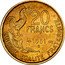 France 20 Francs Marianne. Rooster 1951 B 4 plumes KM# 917.2 20 FRANCS 1950 B LIBERTE EGALITE FRATERNITE coin reverse