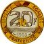 France 20 Francs (Mont St. Michel) KM# 1008.1 LIBERTÉ EGALITÉ 20F 1993 FRATERNITÉ coin reverse