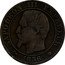 France 5 Centimes Napoleon III 1856 MA KM# 777.6 NAPOLEON III EMPEREUR 1855 BARRE coin obverse