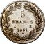 France 5 Francs Louis Philips I 1831 A KM# 735.1 5 FRANCS A 1830 coin reverse