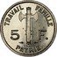 France 5 Francs Marshall Petain 1941 (a) Never released into circulation. KM# 901 TRAVAIL FAMILLE S PACIS 5 F. PETAIN 1941 PATRIE coin reverse