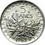France 5 Francs The Sower 1963 KM# 926 LIBERTE EGALITE FRATERNITE 5 FRANCS 1963 coin reverse
