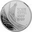 France 5 Francs 100th Anniversary of the Eiffel Tower 1989 Proof, 1,800 pieces were melted by MTB Banking KM# 968c TOUR EIFFEL 1889 1989 F. JOUBERT coin reverse