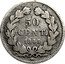 France 50 Centimes Louis Philippe I 1845 W KM# 768.5 50 CENT 1845 W coin reverse