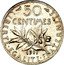France 50 Centimes The Sower 1911 KM# 854 50 CENTIMES 1919 LIBERTE EGALITE FRATERNITE coin reverse