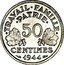 France 50 Centimes Ax and Grain Sprigs 1944 C KM# 914.3 TRAVAIL FAMILLE PATRIE 50 CENTIMES 1944 coin reverse