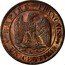 France Centime Napoleon III 1853 K KM# 775.5 EMPIRE FRANÇAIS K UN CENTIME coin reverse