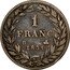 France Franc Louis Philippe I 1831 B KM# 742.2 1 FRANC B 1831 coin reverse