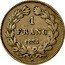 France Franc Louis Philippe I 1834 I KM# 748.6 1 FRANC 1834 I coin reverse