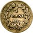 France Franc Louis Philippe I 1834 W KM# 748.13 1 FRANC 1845 W coin reverse