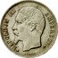 France Franc Napoleon III 1856 BB KM# 779.2 NAPOLEON III EMPEREUR BARRE coin obverse