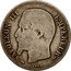 France Franc Napoleon III 1856 D KM# 779.3 NAPOLEON III EMPEREUR BARRE coin obverse