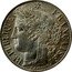 France Franc Ceres 1871 K Large K KM# 822.2 REPUBLIQUE FRANÇAISE. E. A. OUDINÉ. F. coin obverse