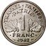 France Franc Francisque 1942 KM# 902.1 TRAVAIL FAMILLE PATRIE 1 FRANC 1942 coin reverse