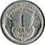 France Franc Marianne 1944 C KM# 885a.3 LIBERTE EGALITE FRATERNITE 1 FRANC 1945 C coin reverse