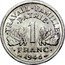 France Franc Ax and Grain Sprigs 1944 Large C KM# 902.3 TRAVAIL FAMILLE PATRIE 1 FRANC 1944 coin reverse